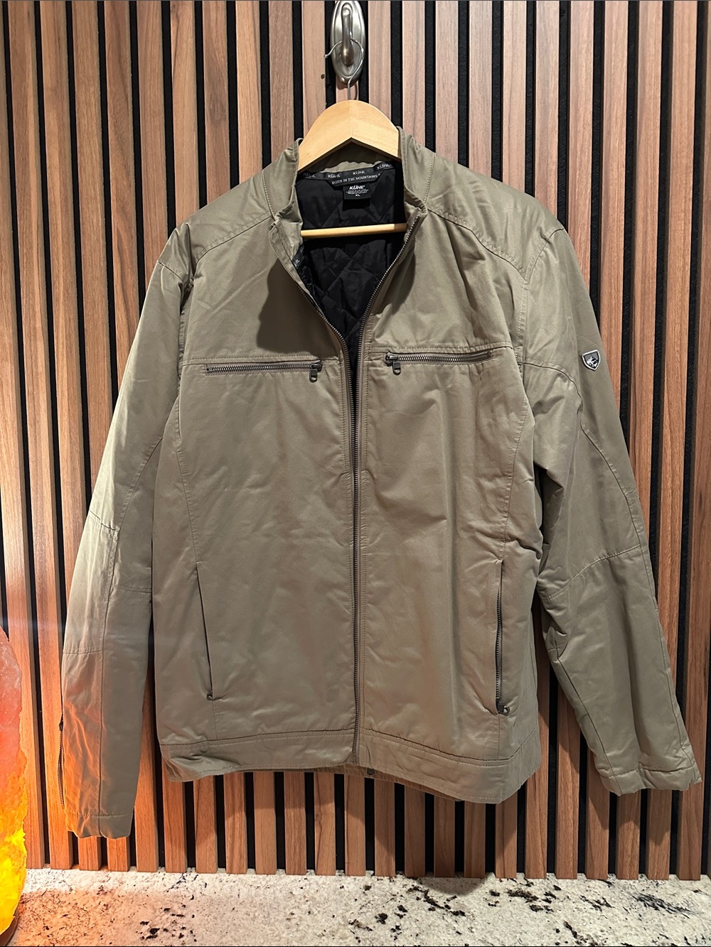 Kuhl Men's Olive Lightweight Quilted-Trim Jacket